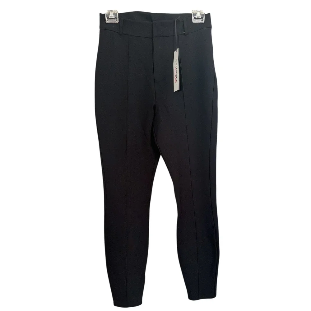 Karl Lagerfeld Paris x Carine Roitfeld‎ Black Pintuck Skinny Trousers Ankle Zip